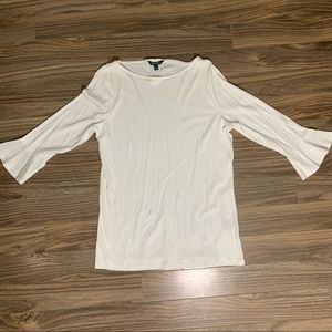 ❤️RALPH LAUREN PRETTY WHITE SHIRT❤️WITH BELL SLEEVES❤️SIZE 1XL❤️